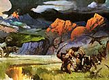 Frank Frazetta Savage World painting